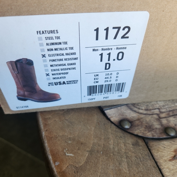 Red Wing Shoes Rustic Brown Men's Boots - Picture 2 of 4